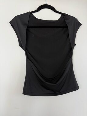 Classic Black Women's Cap Sleeve Top
